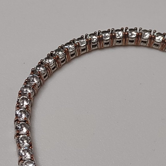 Silver Tone And Clear Rhinestone Bracelet - Picture 9 of 15